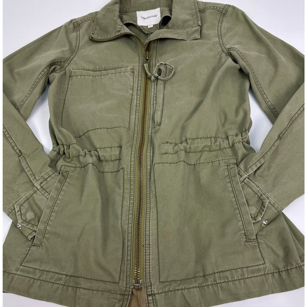Madewell Women’s XS Olive Green Lightweight Utility Jacket Zip Front - Picture 5 of 9